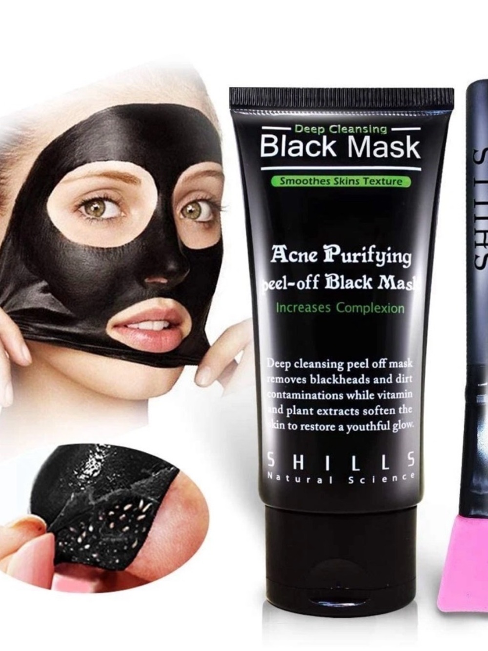 SHILLS Charcoal Face Mask, Peel Off 50 Fl Oz (Pack of 1) NEW